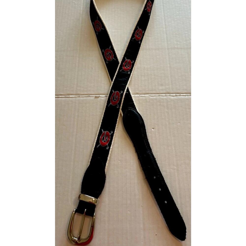 Jardine University Of Georgia Red & Black “G” Crossclub Golf Men’s Belt Size 44